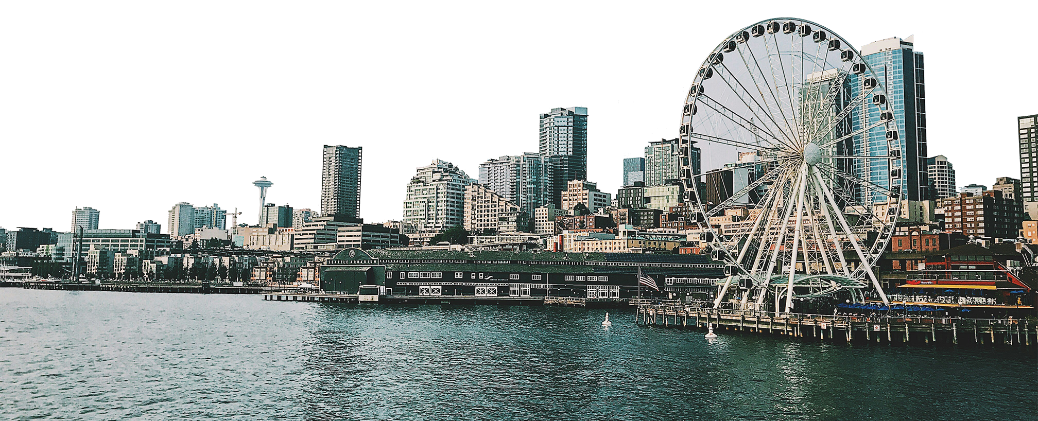 photo of downtown seattle from the water